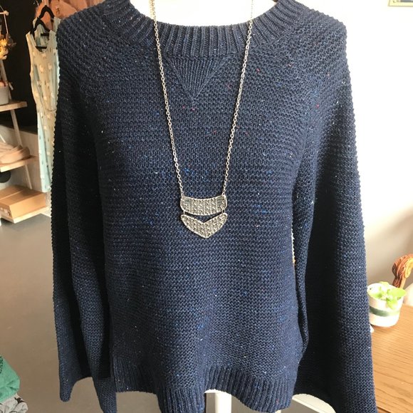 NEW Hem & Thread Navy Confetti Sweater - Picture 1 of 2